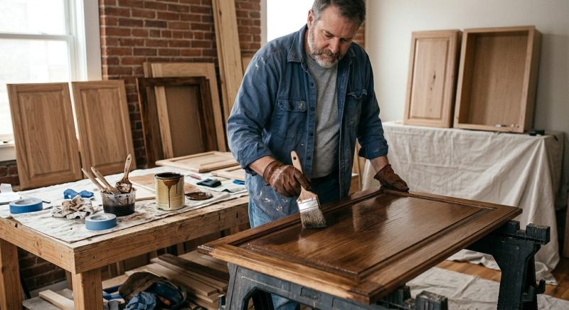 Kitchen Cabinet Staining in Muncie, IN