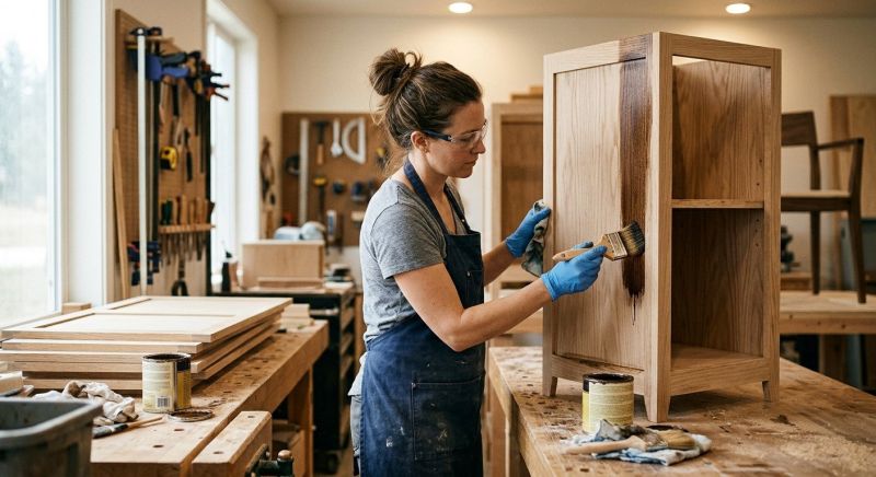 Wood Cabinet Staining in Dayton, OH
